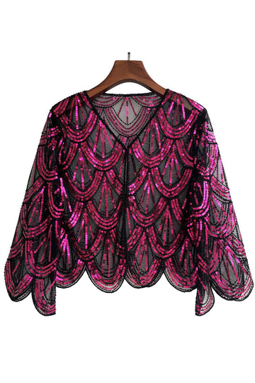 Lentejuelas Fucsia 1920s Cabo